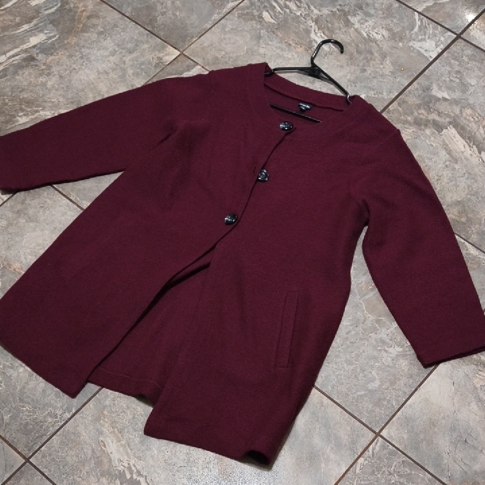 Rafaella Burgundy Women's Cardigan